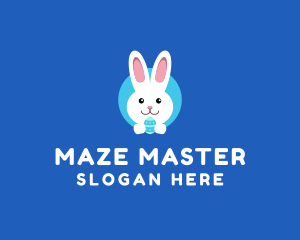 Cute Easter Bunny  logo design