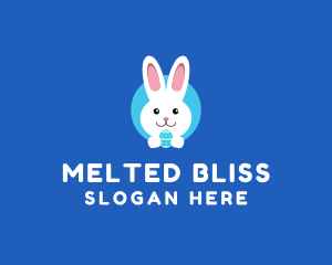 Cute Easter Bunny  logo design