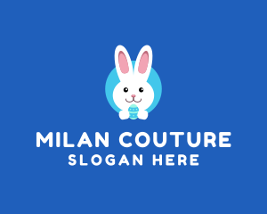 Cute Easter Bunny  logo design