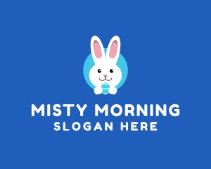 Cute Easter Bunny  logo design