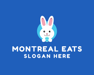 Cute Easter Bunny  logo design