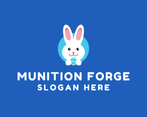 Cute Easter Bunny  logo design