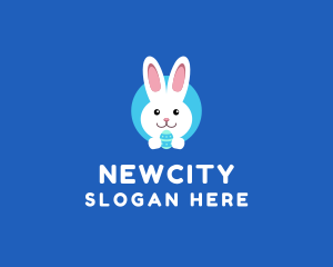 Cute Easter Bunny  logo design