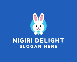 Cute Easter Bunny  logo design