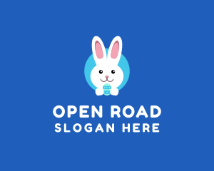 Cute Easter Bunny  logo design