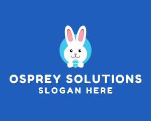 Cute Easter Bunny  logo design