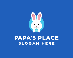 Cute Easter Bunny  logo design