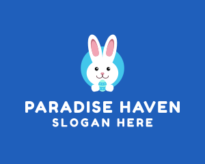 Cute Easter Bunny  logo design