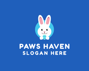 Cute Easter Bunny  logo design