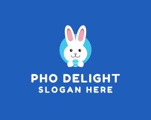 Cute Easter Bunny  logo design