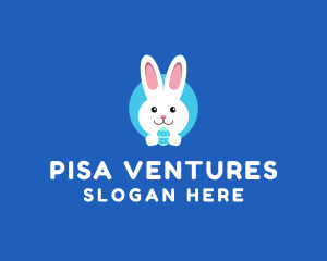 Cute Easter Bunny  logo design