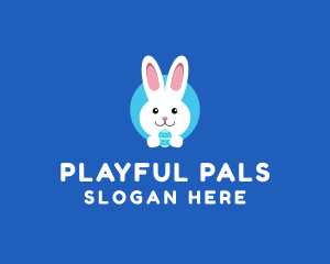 Cute Easter Bunny  logo design