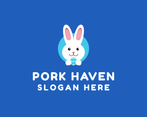 Cute Easter Bunny  logo design