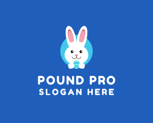 Cute Easter Bunny  logo design