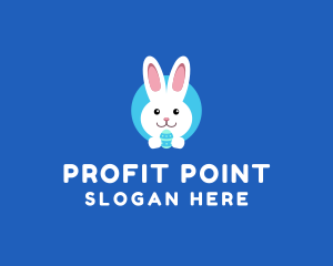 Cute Easter Bunny  logo design