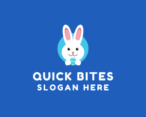 Cute Easter Bunny  logo design