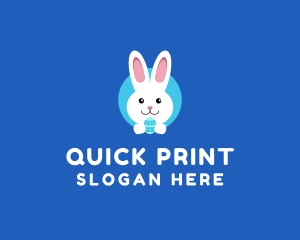 Cute Easter Bunny  logo design