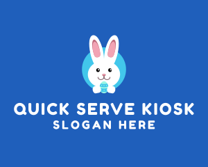 Cute Easter Bunny  logo design