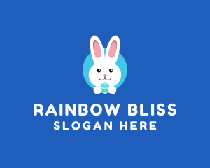 Cute Easter Bunny  logo design