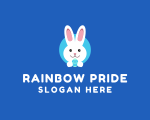 Cute Easter Bunny  logo design