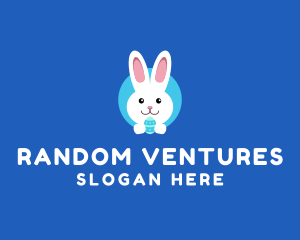 Cute Easter Bunny  logo design