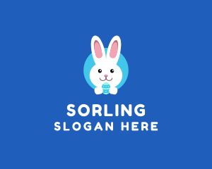 Cute Easter Bunny  logo design