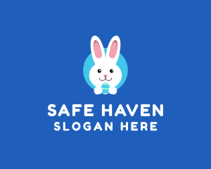 Cute Easter Bunny  logo design