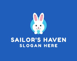 Cute Easter Bunny  logo design