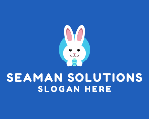 Cute Easter Bunny  logo design