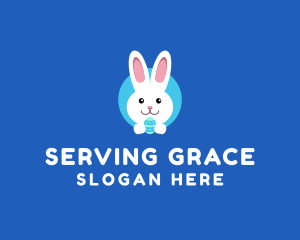 Cute Easter Bunny  logo design