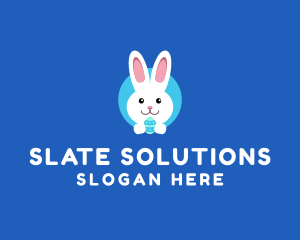 Cute Easter Bunny  logo design