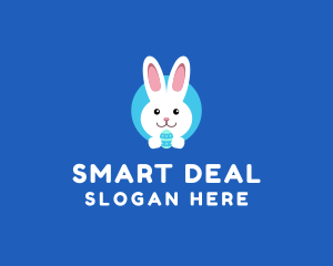 Cute Easter Bunny  logo design