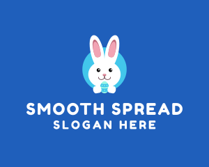 Cute Easter Bunny  logo design