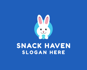 Cute Easter Bunny  logo design