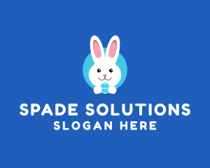 Cute Easter Bunny  logo design