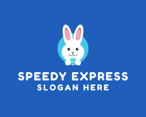 Cute Easter Bunny  logo design