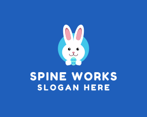 Cute Easter Bunny  logo design