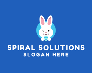 Cute Easter Bunny  logo design