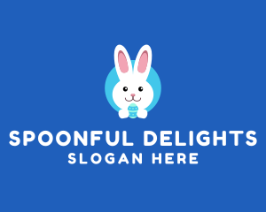 Cute Easter Bunny  logo design