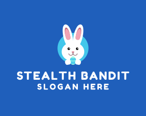 Cute Easter Bunny  logo design