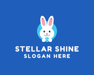 Cute Easter Bunny  logo design