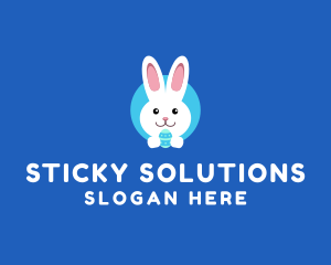 Cute Easter Bunny  logo design