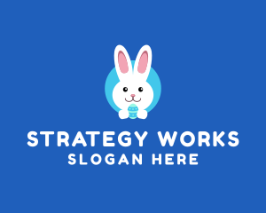 Cute Easter Bunny  logo design