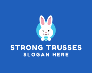 Cute Easter Bunny  logo design