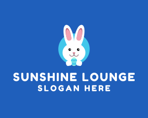 Cute Easter Bunny  logo design