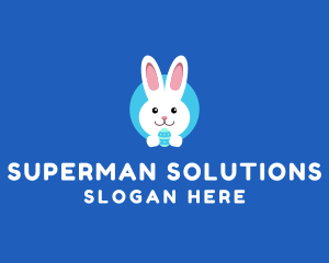 Cute Easter Bunny  logo design