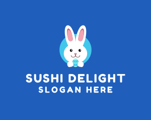 Cute Easter Bunny  logo design