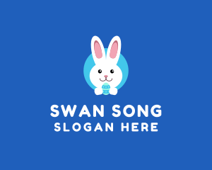 Cute Easter Bunny  logo design