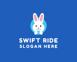 Cute Easter Bunny  logo design