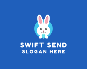 Cute Easter Bunny  logo design